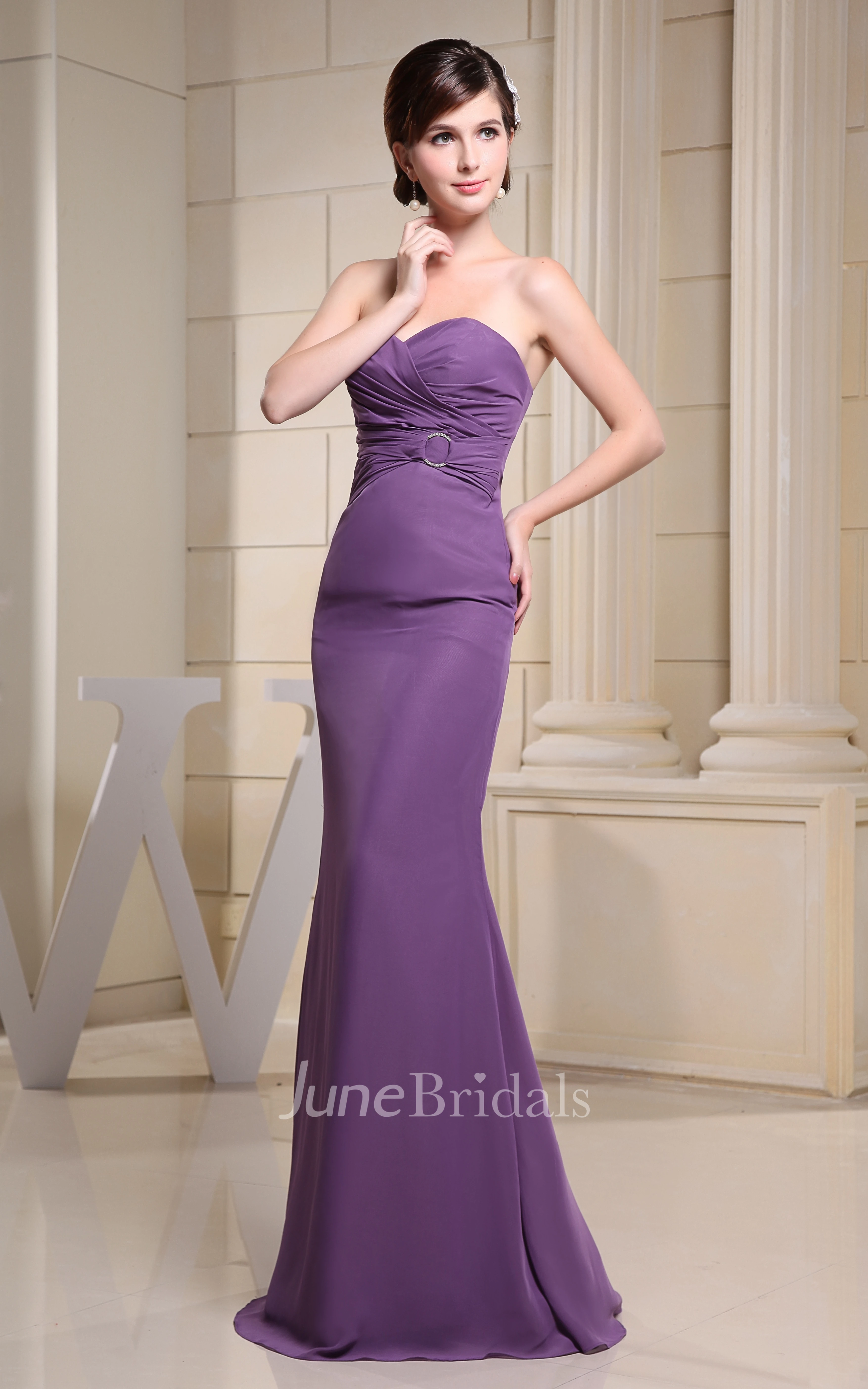 Sweetheart Mermaid Sheath Dress With Side Ruching