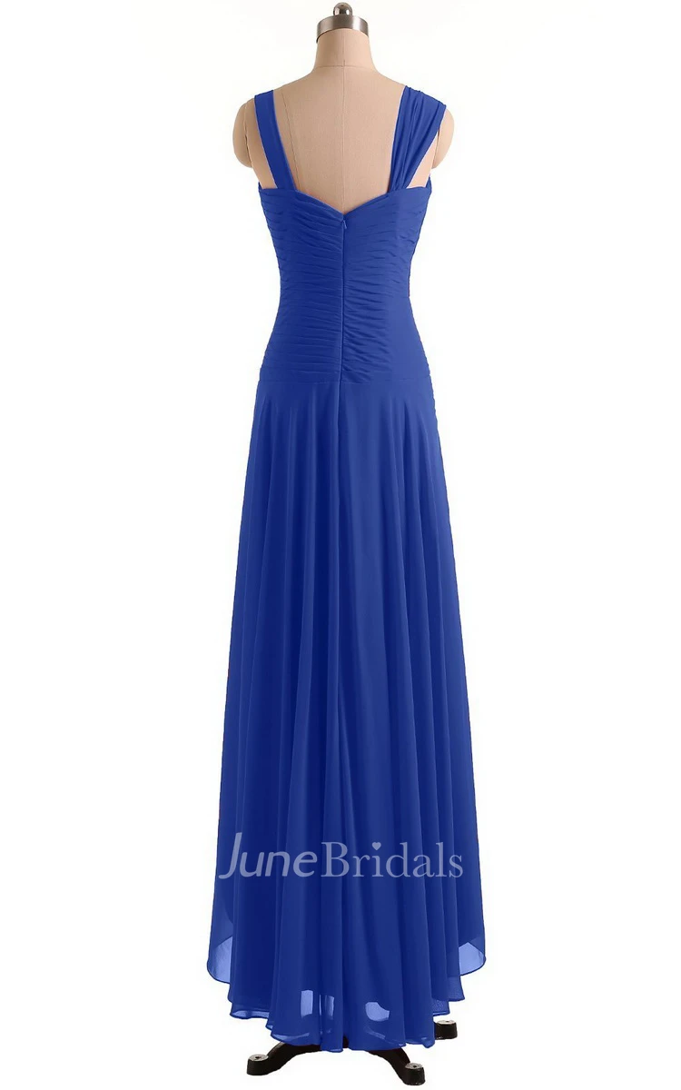 Queen Anne High-low Dress With Basque Waist