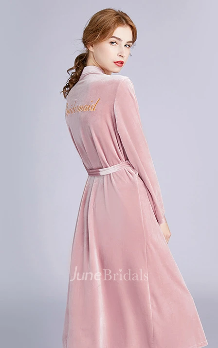 Bride Bridesmaid Embroidery Long Robe