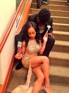 Luxurious Crystals Front Split Prom Dress Mermaid Jewel Sleeveless Sweep Train