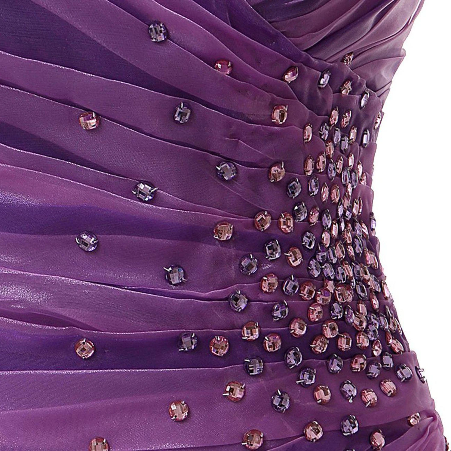 Dreaming Sweetheart Ruched Ball Gown With Cascading Ruffles and Rhinestones