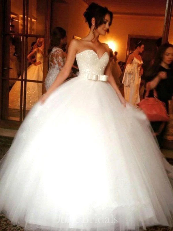 Sweetheart tulle wedding clearance dress