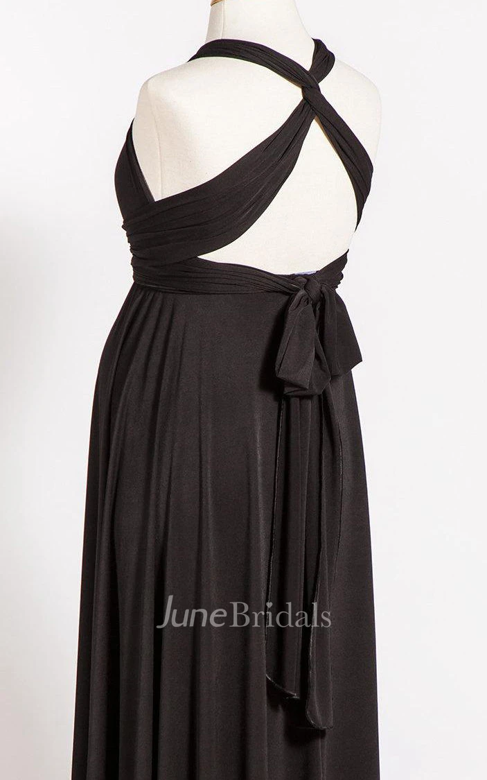 Black Maternity Maxi Convertible Infinity Dress