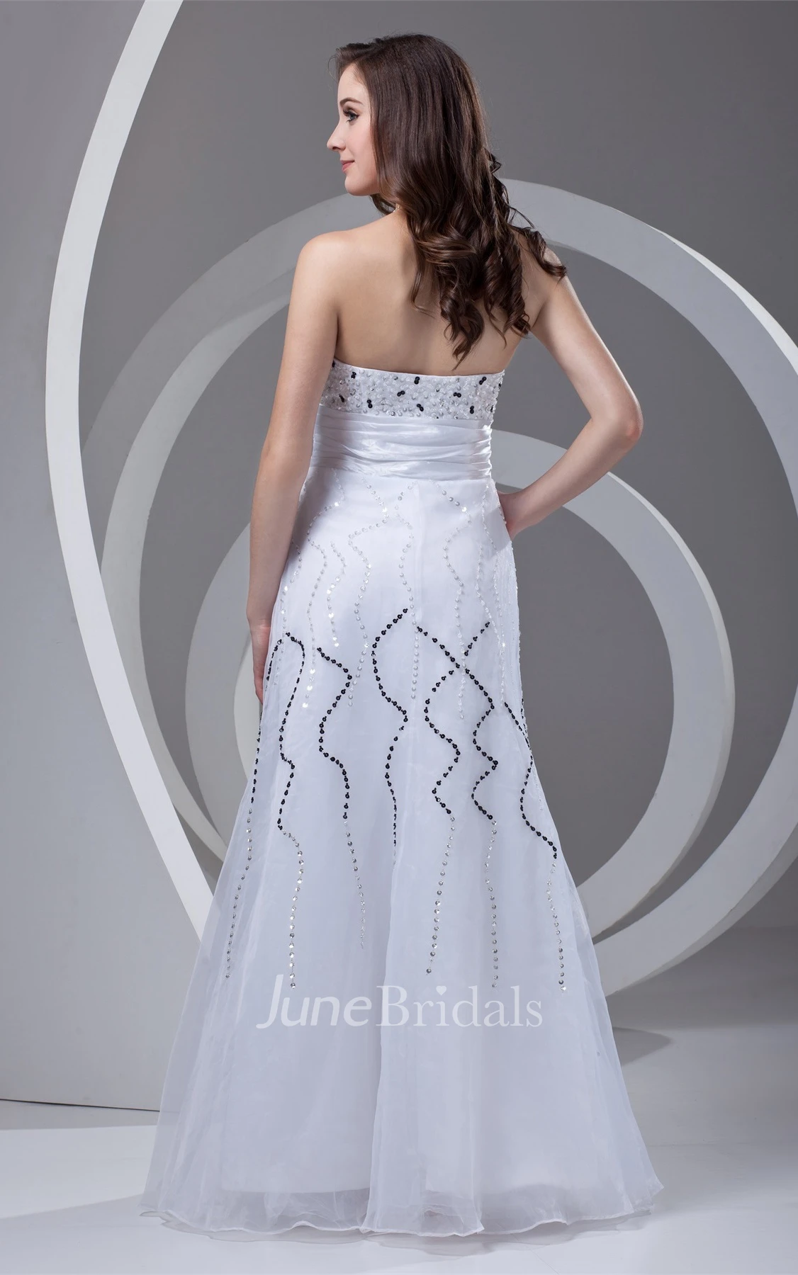 sweetheart maxi a-line dress with sequins