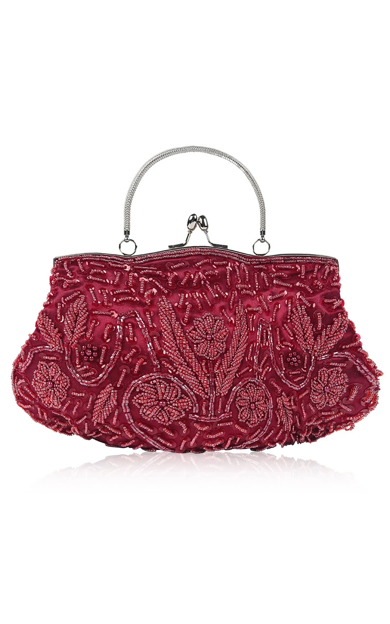 Appliqued Beaded Handbag