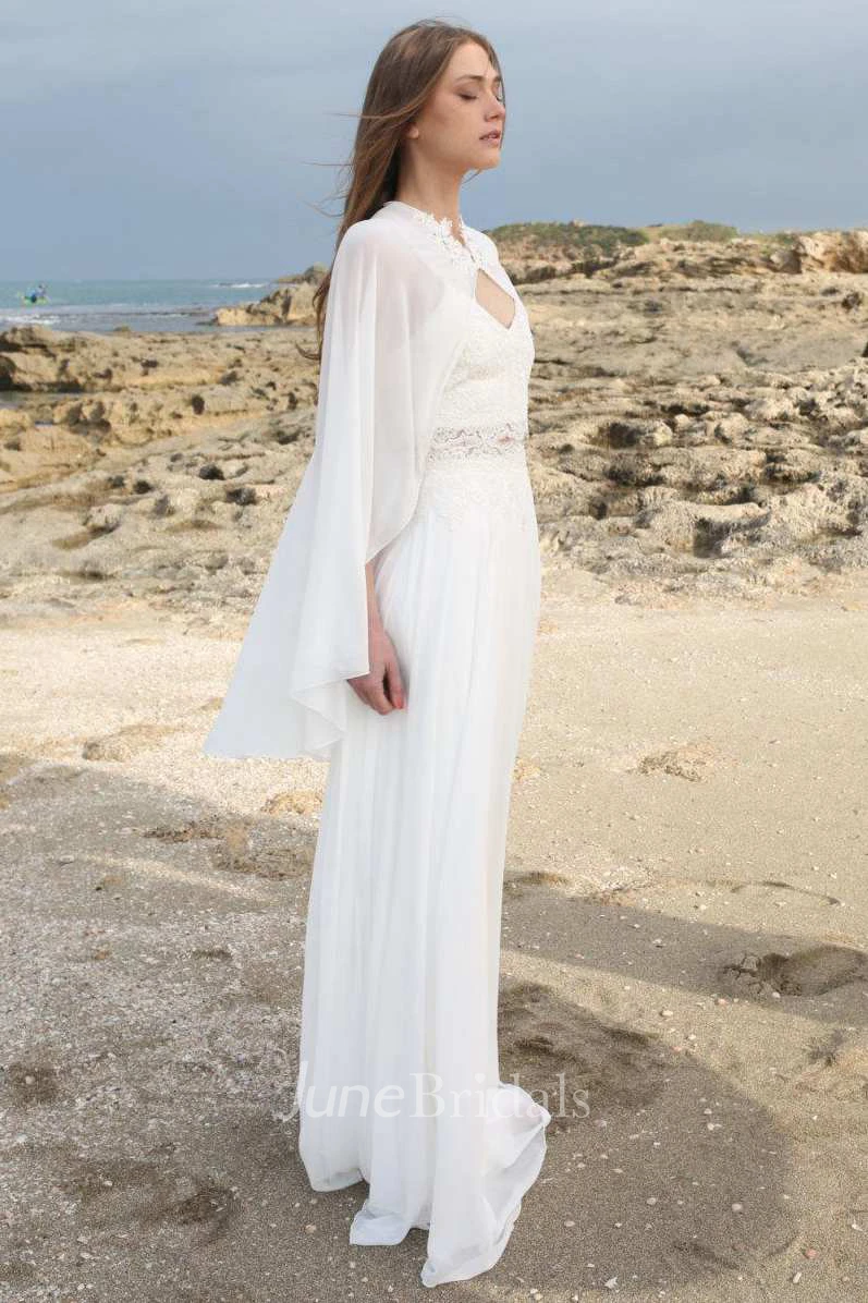 Chiffon Tulle Sequins Lace Wedding Dress