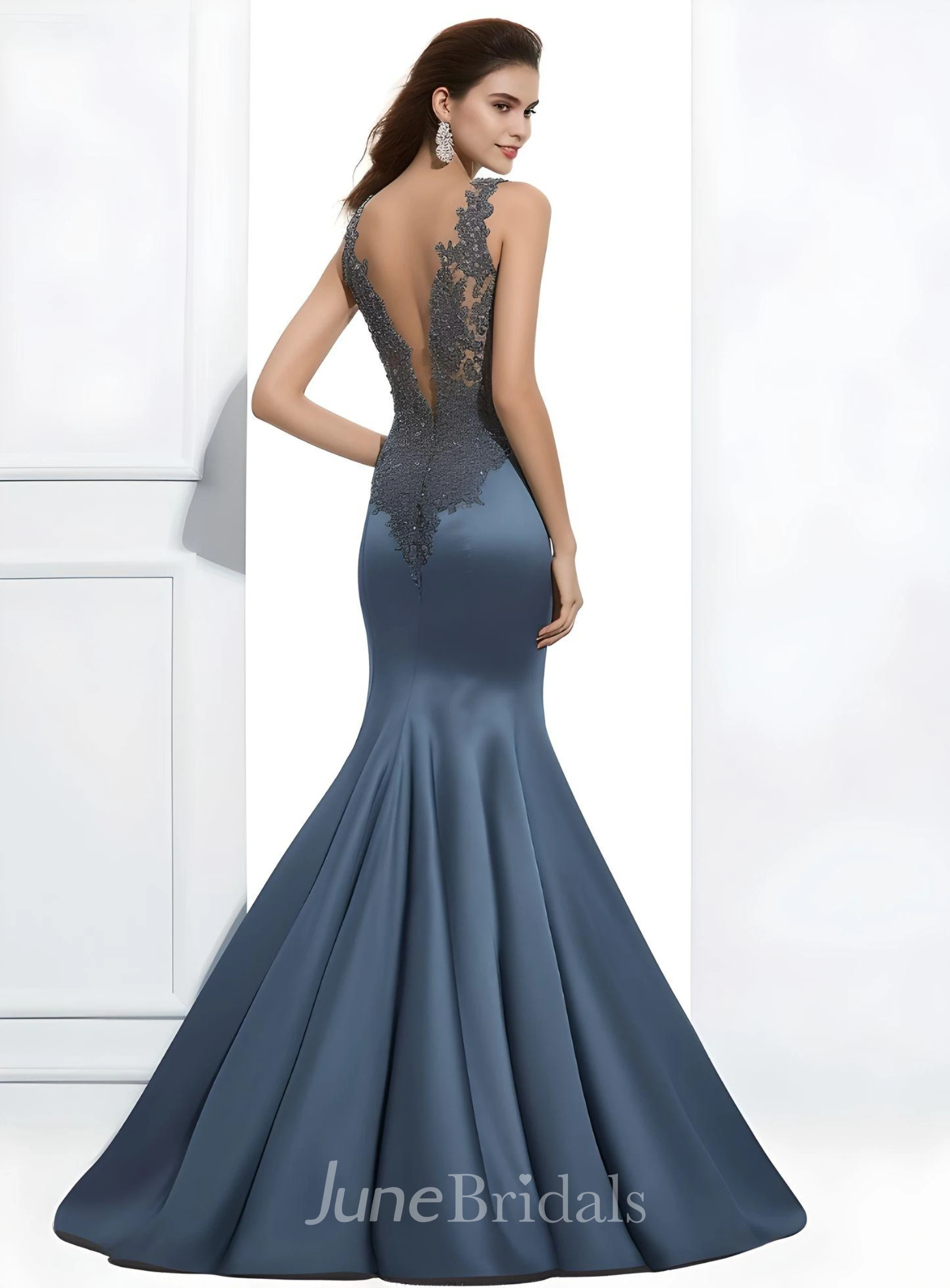 2025 Mermaid Satin Sleeveless Evening Dress with Ruching Simple Casual Sexy Ethereal Modern Floor-length V-neck
