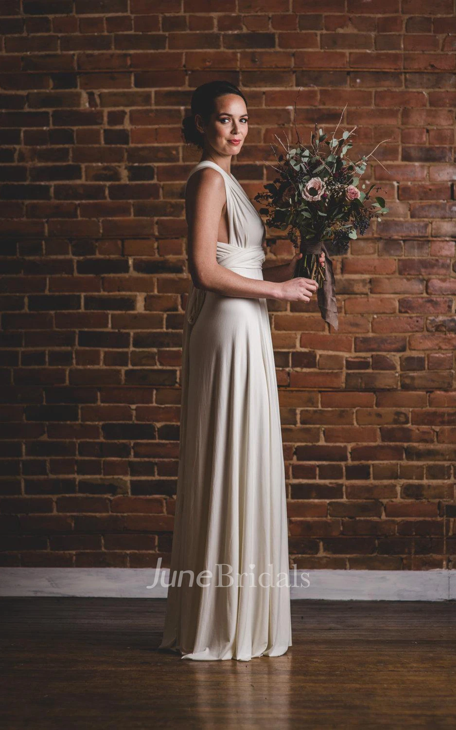 Florence Long Infinity Flowy Convertible Wedding Gown Octopus Wrap Dress