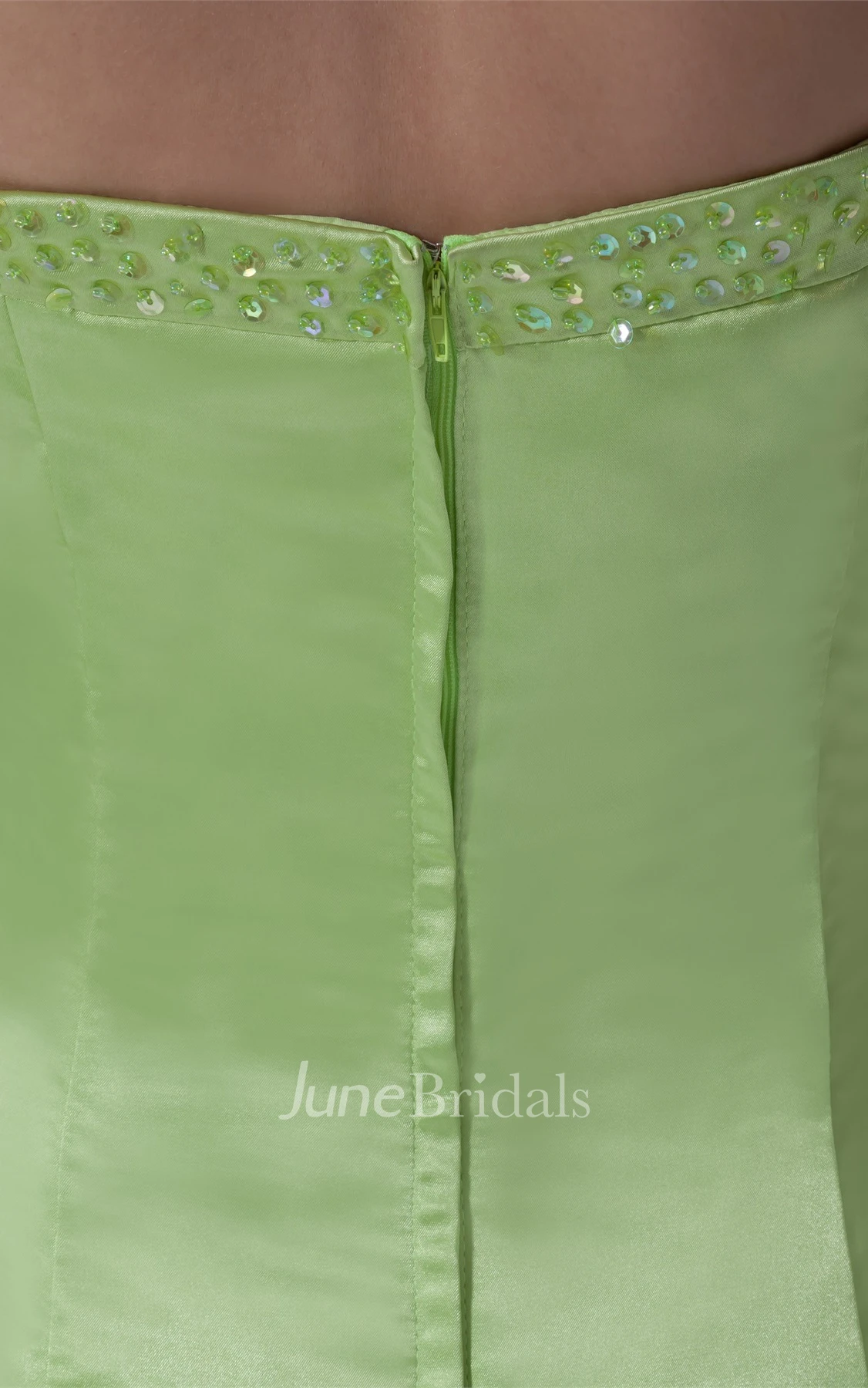 Sweetheart High-Low Tiered Dress with Beading and Draping