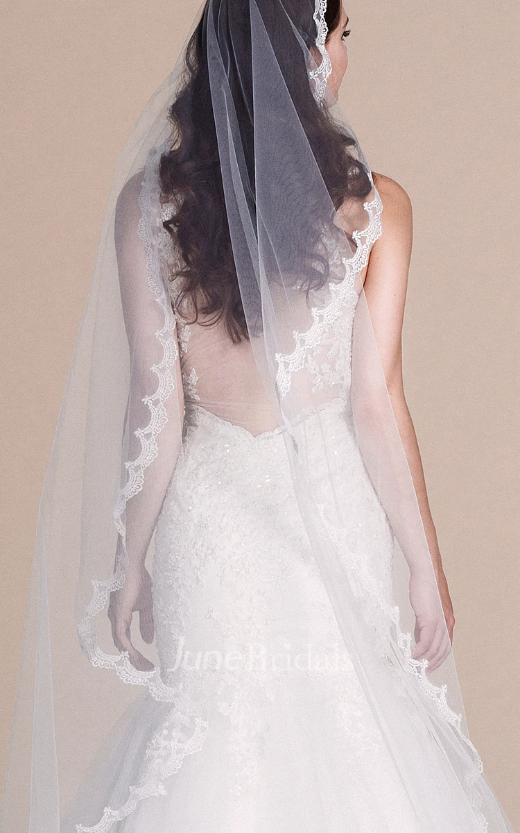 Strapped Sheath Appliqued Long Dress With Beadings