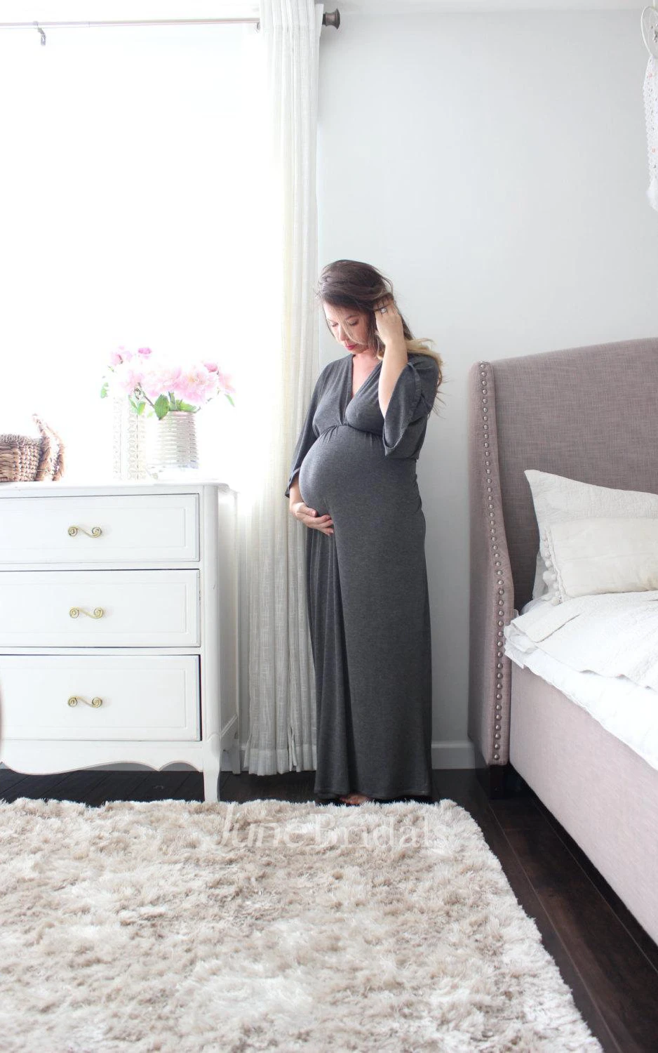 Maternity Gown Nursing Kimono Lounge Maternity Hospital Gown Dress