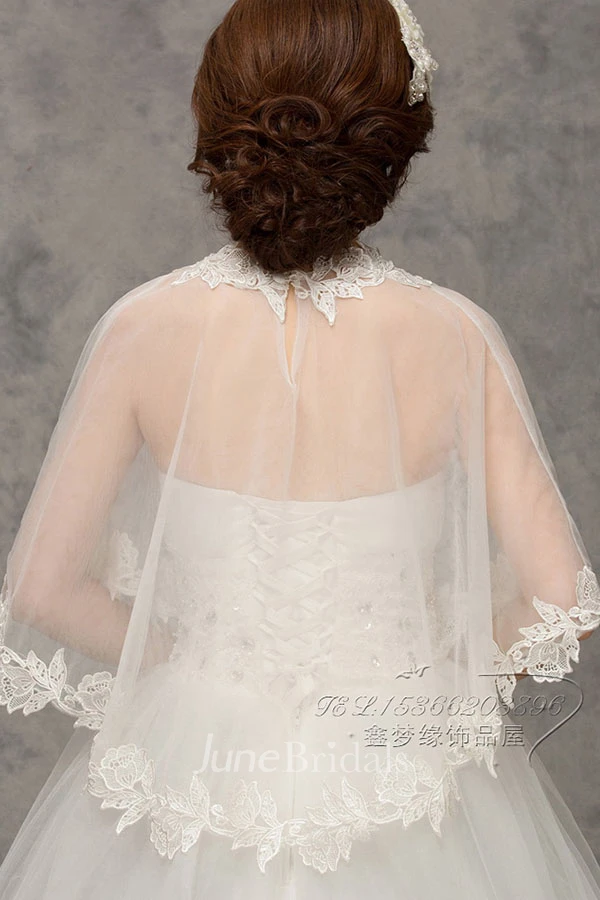 New Lace White Word Shoulder Cape Shawl