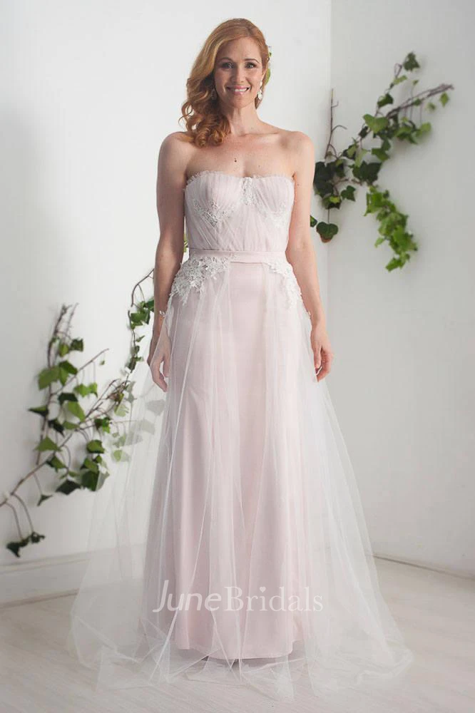 Tulle Satin Beaded Lace Lace-Up Corset Back Wedding Dress