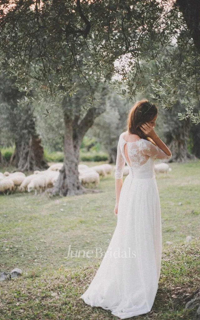 Corset Wedding With Lace Bodice Dress