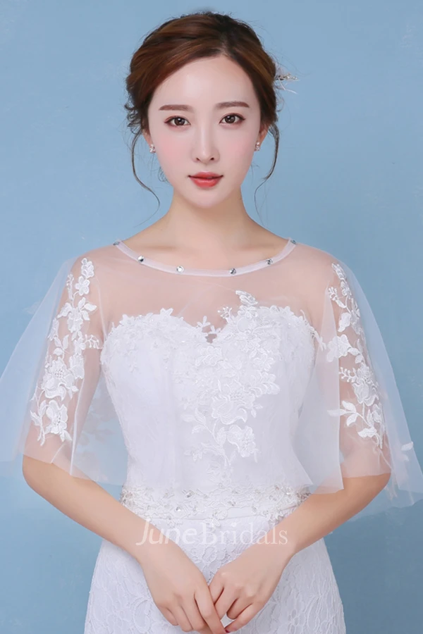 New Sweet Lace Round Neck Cape Shawl