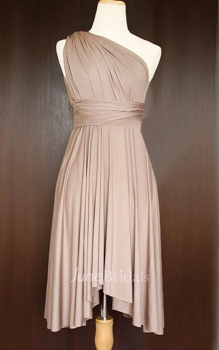 Light Taupe Convertible Wrap Dress