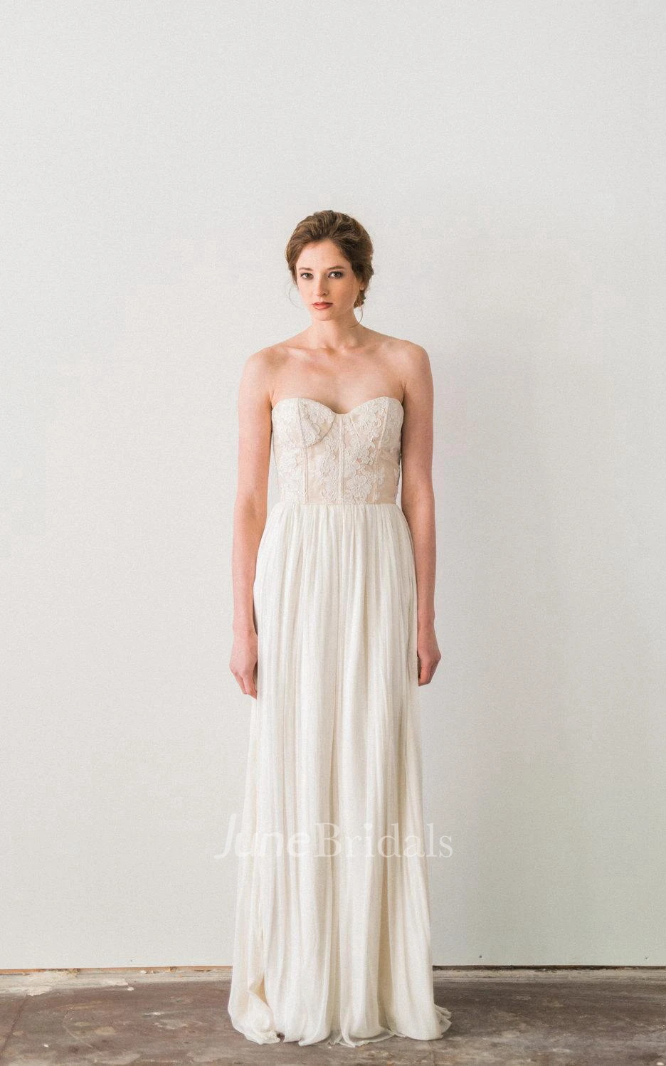 Chiffon Tulle Lace Organza Charmeuse Weddig Dress