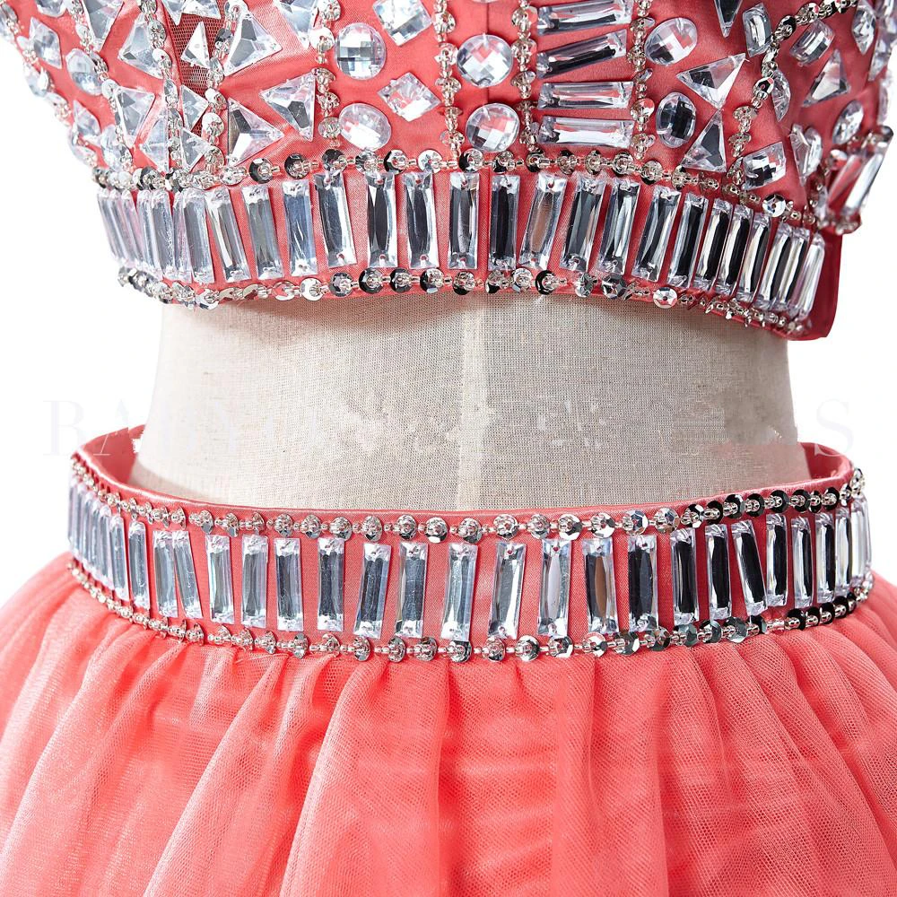 Glamorous Halter Sleeveless Short Homecoming Dress With Crystals