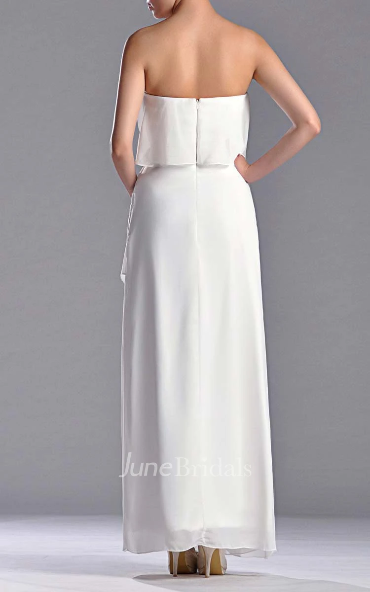 Sweetheart Sheath Chiffon Floor-length Dress With Side Draping
