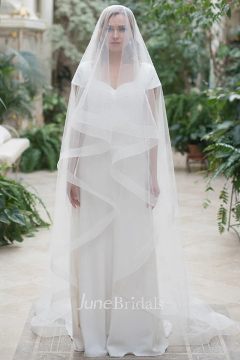 Simple Long Trailing Soft Tulle Wedding Veil