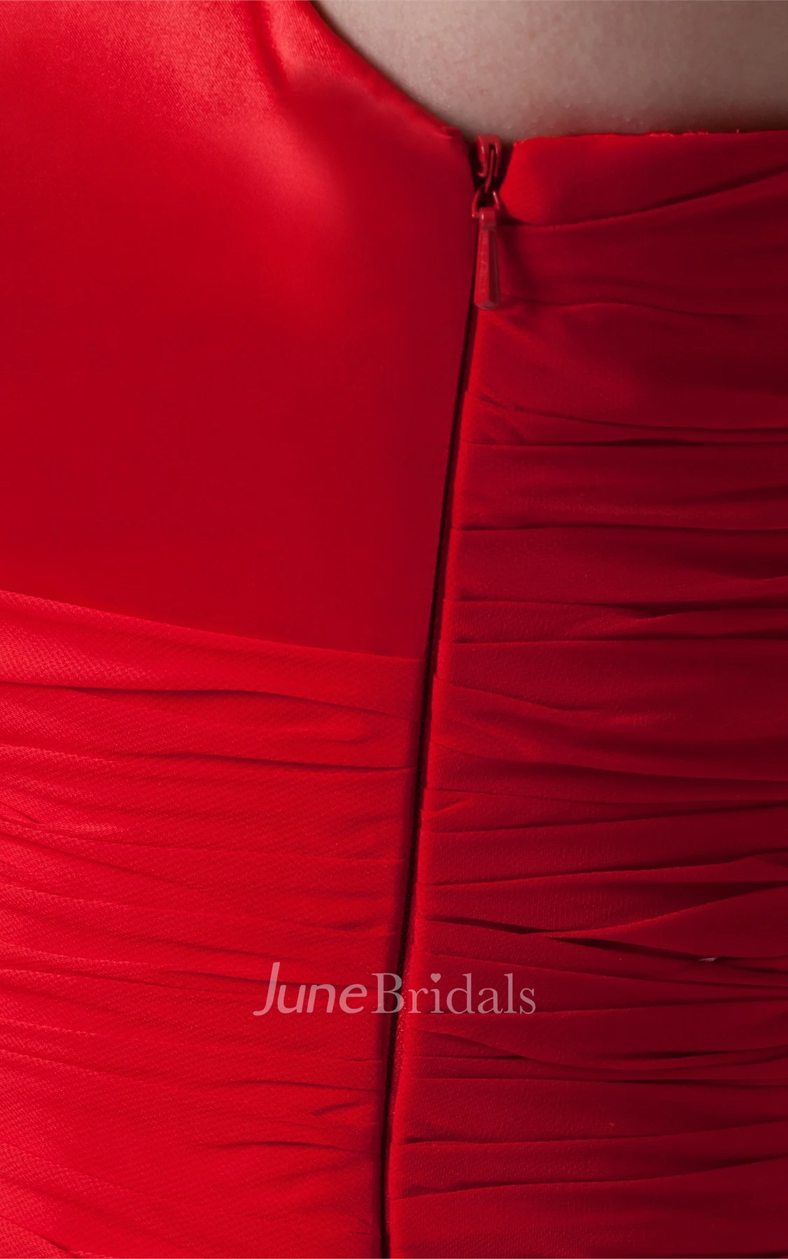 Deep-V-Neck Sleeveless Chiffon Maxi Dress with Beading and Ruching