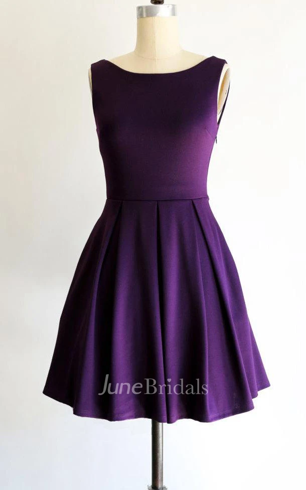 Sleeveless A-line Dress With Straps and Bow