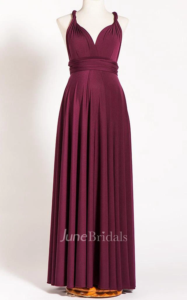 Marsala Maternity Infinity Long Convertible Dress