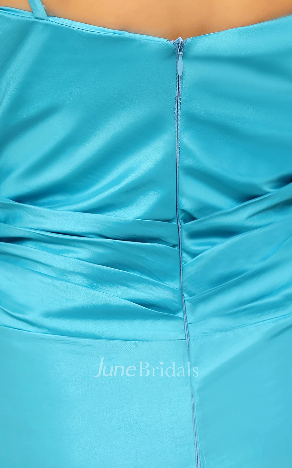 Asymmetrical One-Shoulder Siren Taffeta Gown With Floral Strap