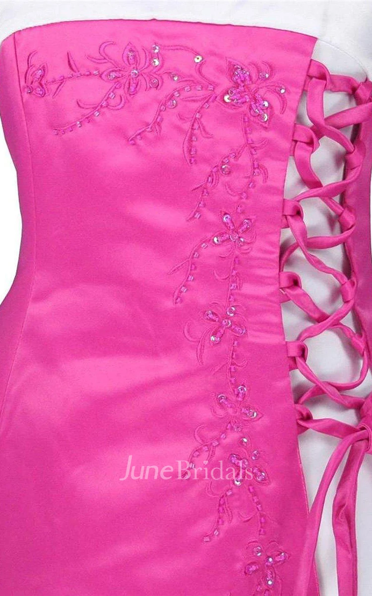 Sleeveless A-line Appliqued Dress With Straps and Sequins