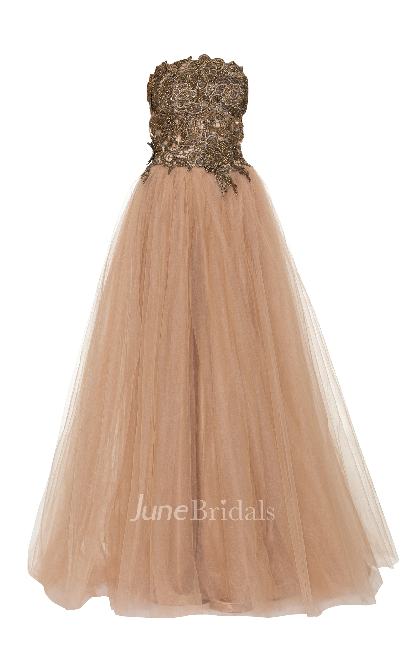 Elegant Ball Gown A Line Tulle Floor-length Sleeveless Prom Dress with Ruching