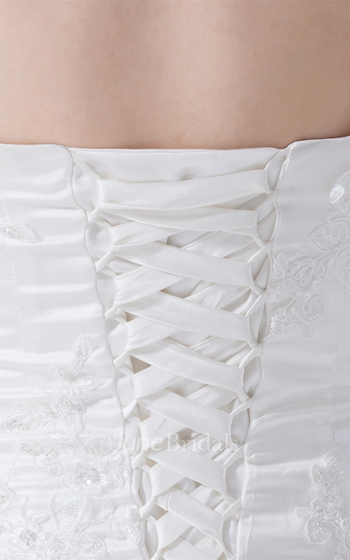 One-Strap Mermaid Ruffled Dress with Appliques and Corset Back