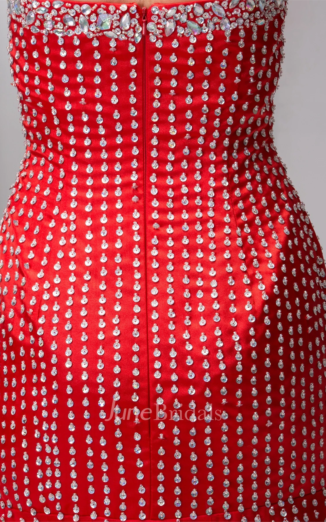 Sweetheart Sheath Maxi Dress with Beading and Sweep Train