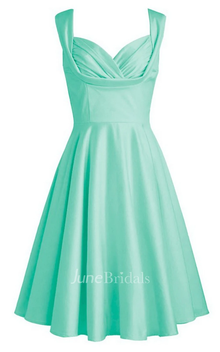 Sleeveless Sweetheart Short Ruffled Chiffon Dress