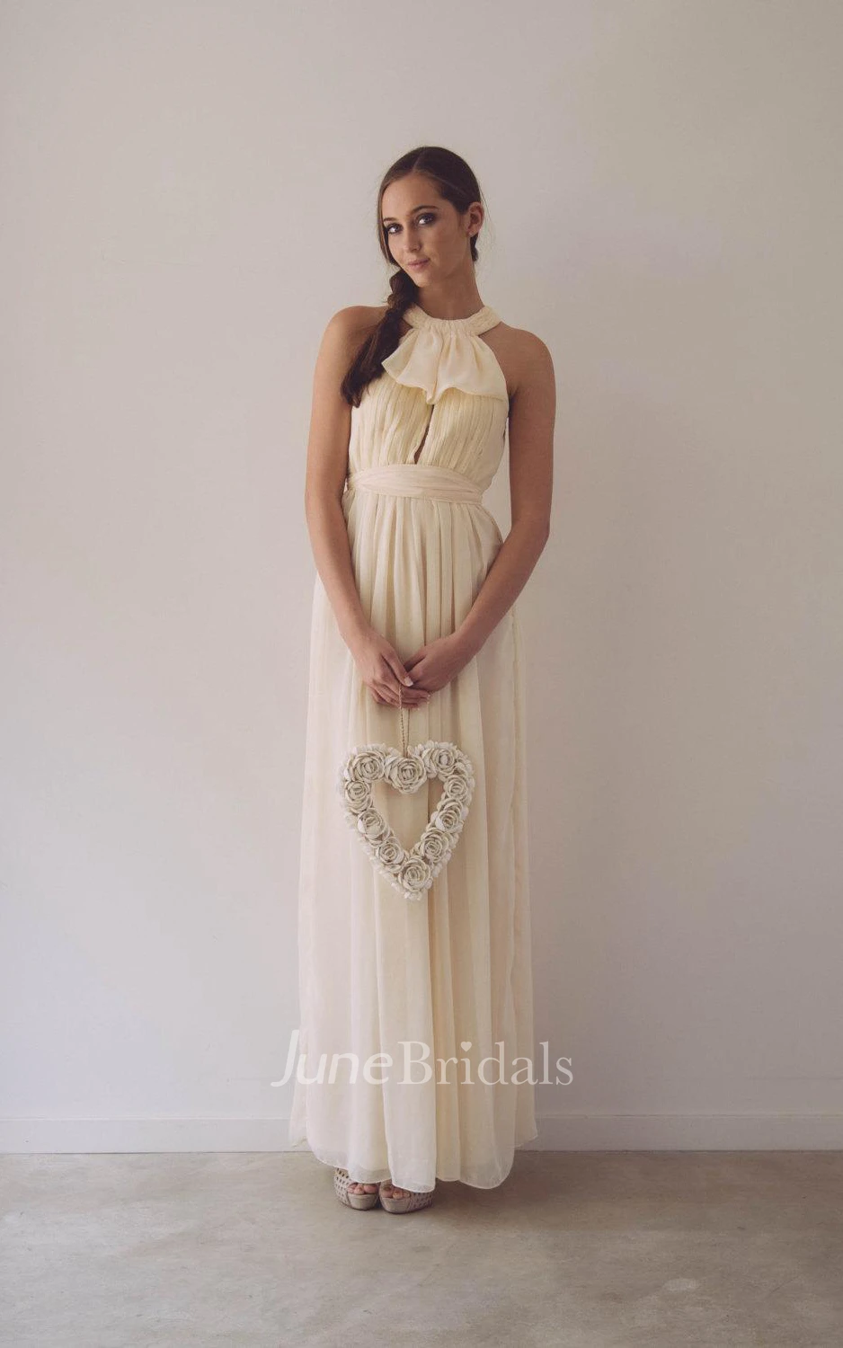Sheath Chiffon Pleated Long Dress