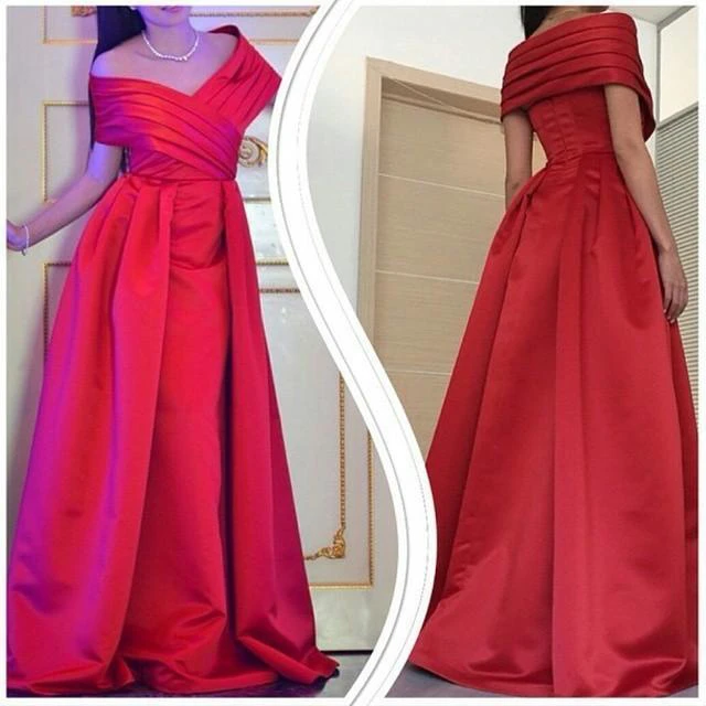 Elegant Off the Shoulder Long Prom Dress Floor Length Party Gowns