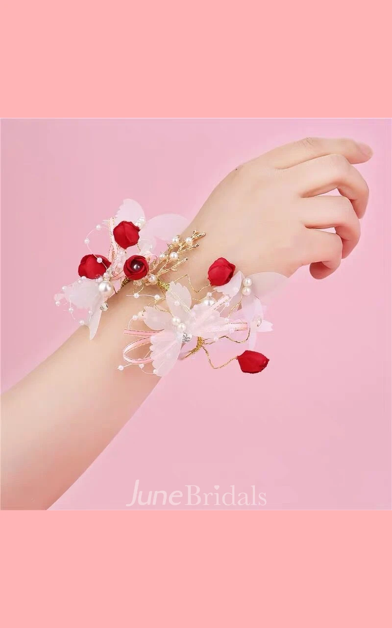 Sweet Dreamy Silk Butterfly Bridal Wrist Flower