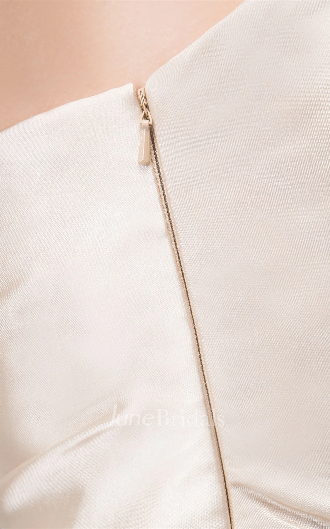 Sweetheart Side-Ruched A-Line Dress with Pick Up