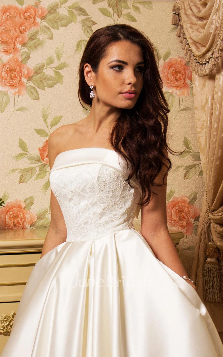 Ball Gown Tulle Lace Satin Weddig Dress