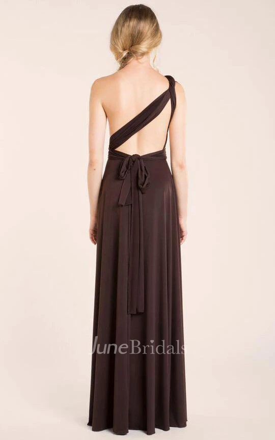 Chocolate Brown Long Infinity Bridesmaid Dress