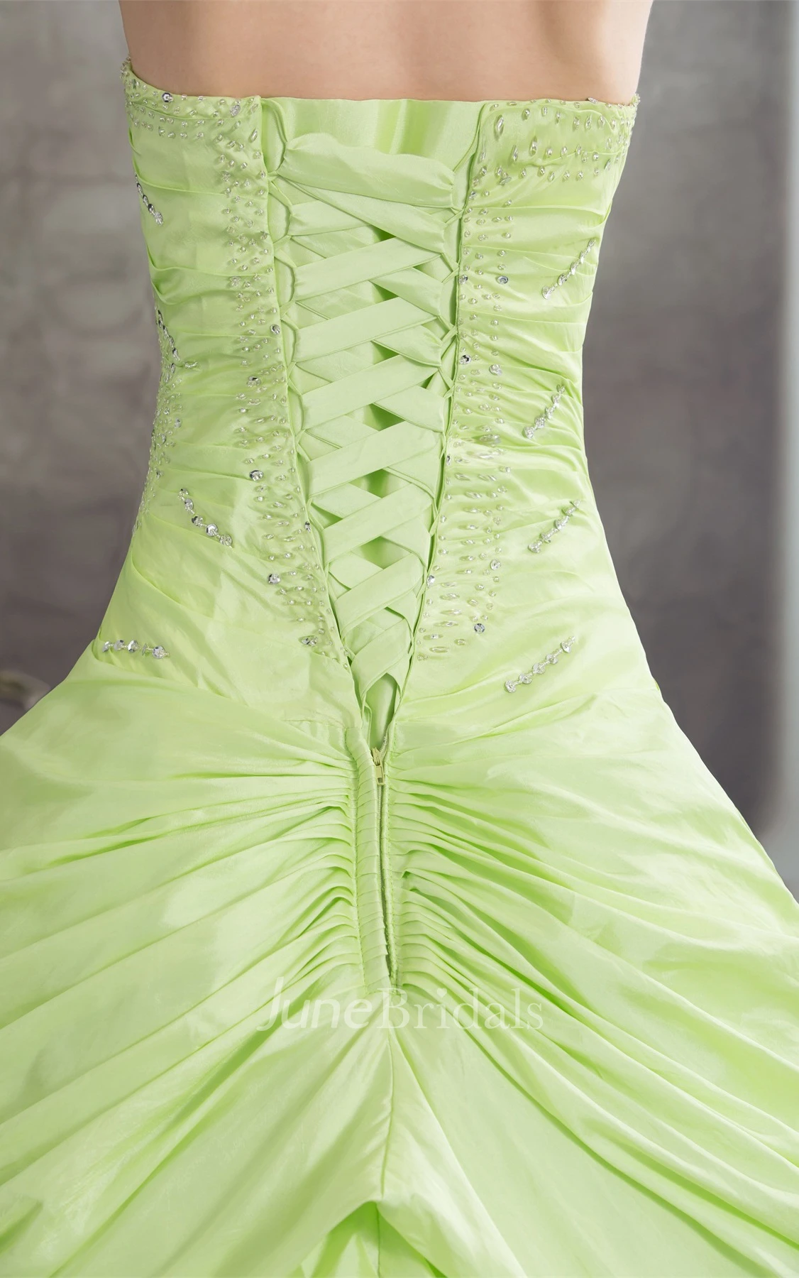 Sweetheart Pick-Up Ball Gown with Flower and Sequins