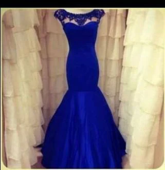 Lace Backless Mermaid Evening Dresses Long Sleeves Ruffles Prom Gown With Jewel Appliques