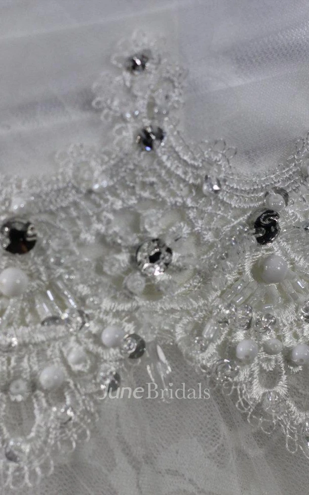 Rose Lace Sweetheart Ball Gown With Crisscross and Beading