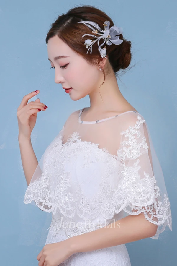 New Lace Diamond Necktie Cape Shawl