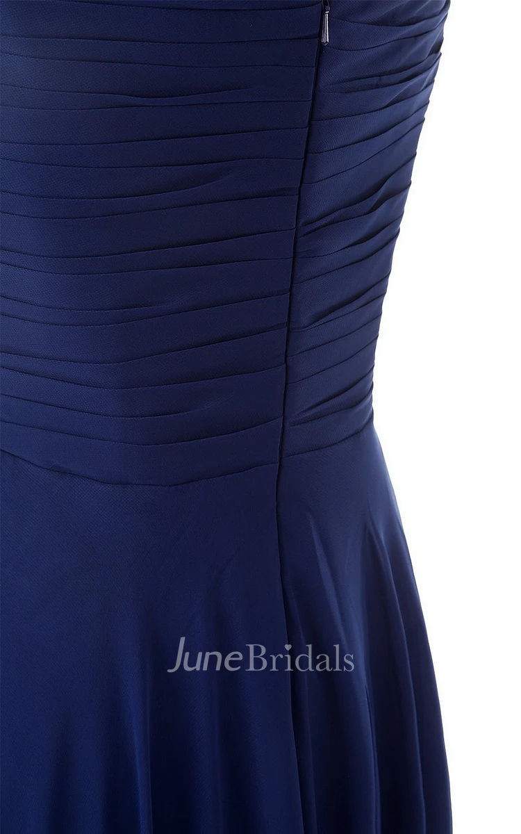 Simple Sweetheart Criss-cross Chiffon A-line Dress