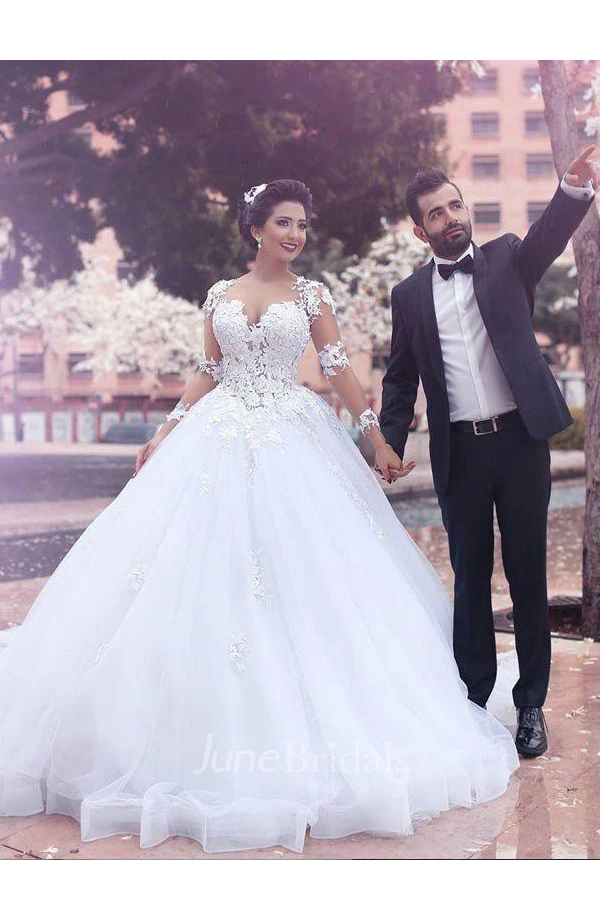 Tulle fashion ballgown wedding dress