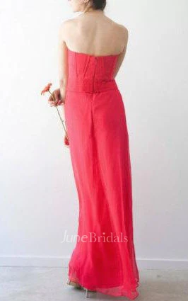 Red Strapless Gown Dress