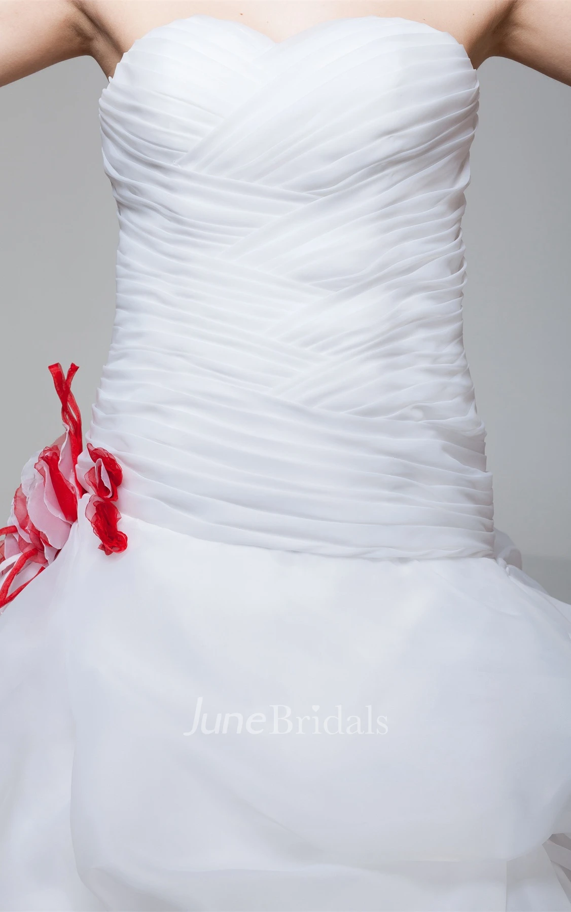 Sweetheart Criss-Cross A-Line Ball Gown with Ruching and Pick Up