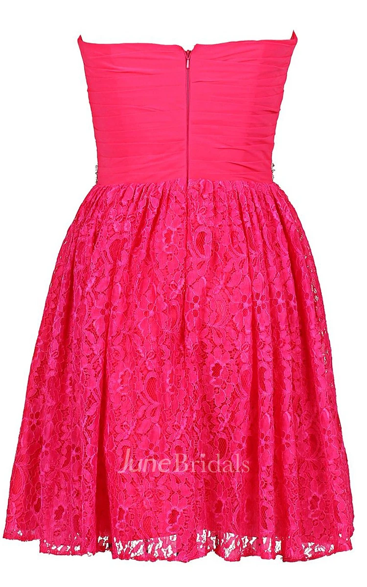 Sweetheart Bridal Dress With Beading and Lace Skirt