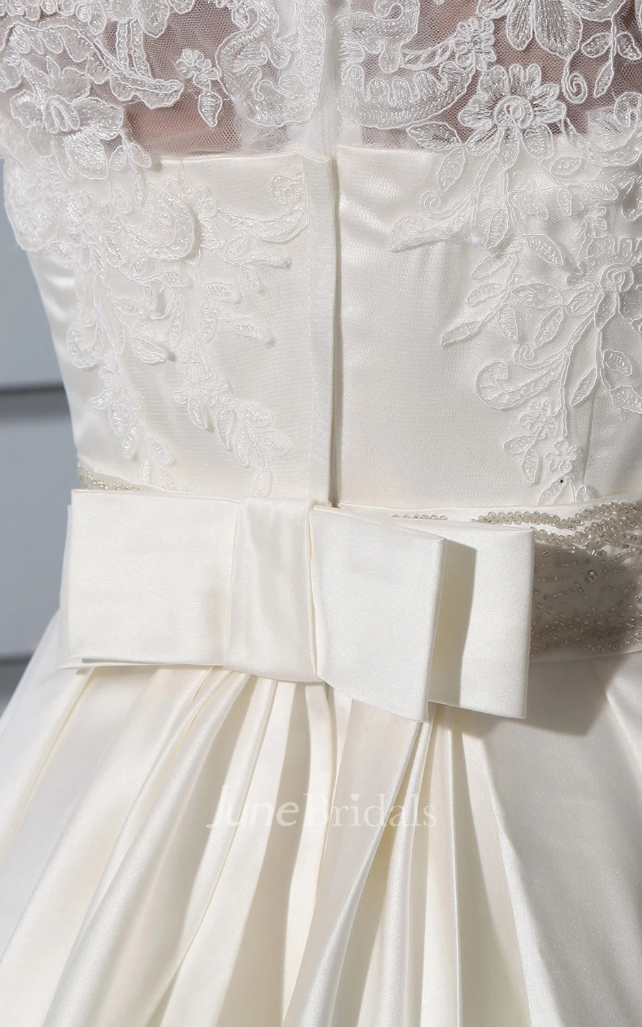 A-Line Asymmetrical One-Shoulder Dress With Bodice And Chapel Train