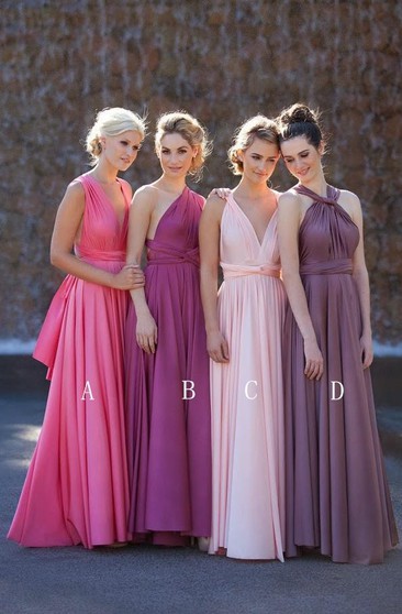 chiffon multiway bridesmaid dresses